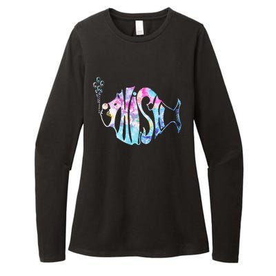 Colorful Phishjam Tiedye For Fisherman Fish Womens CVC Long Sleeve Shirt