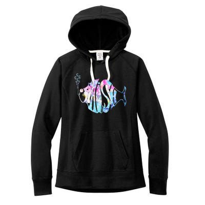 Colorful Phishjam Tiedye For Fisherman Fish Women's Fleece Hoodie