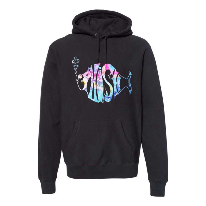 Colorful Phishjam Tiedye For Fisherman Fish Premium Hoodie