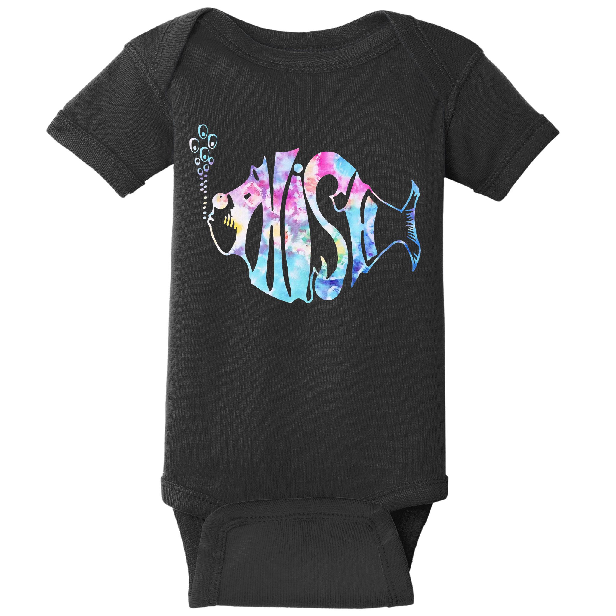 Colorful Phishjam Tiedye For Fisherman Fish Baby Bodysuit