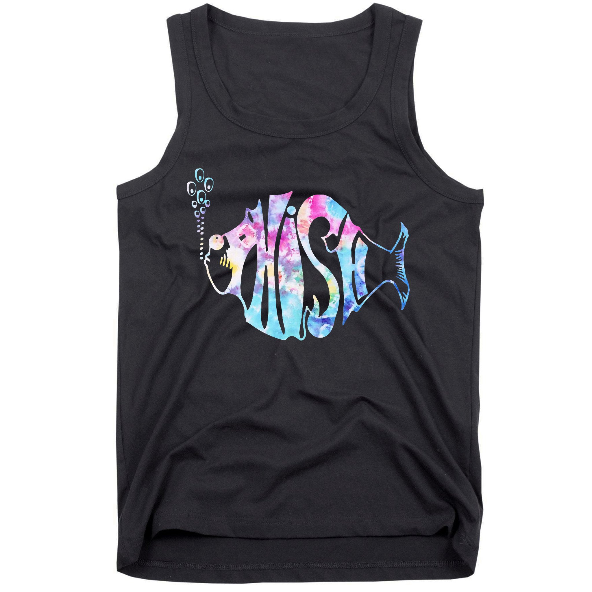Colorful Phishjam Tiedye For Fisherman Fish Tank Top