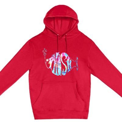 Colorful Phishjam Tiedye For Fisherman Fish Premium Pullover Hoodie