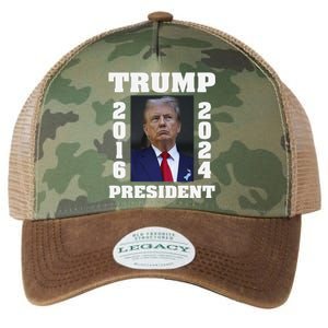 Congratulations President Trump 2016 2024 Legacy Tie Dye Trucker Hat