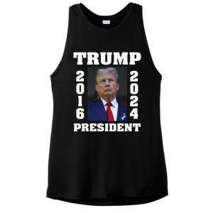 Congratulations President Trump 2016 2024 Ladies PosiCharge Tri-Blend Wicking Tank