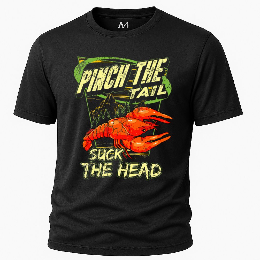 Crawfish Pinch The Tail Suck The Head Cooling Performance Crew T-Shirt