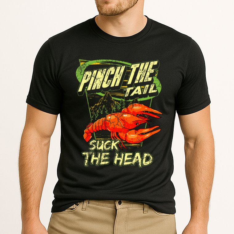 Crawfish Pinch The Tail Suck The Head Cooling Performance Crew T-Shirt