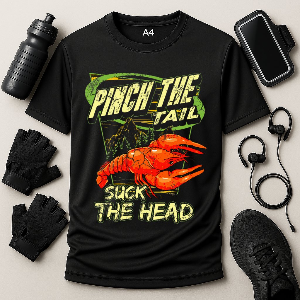 Crawfish Pinch The Tail Suck The Head Cooling Performance Crew T-Shirt