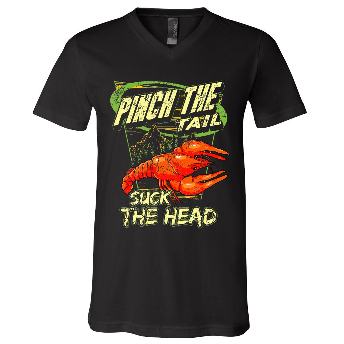 Crawfish Pinch The Tail Suck The Head V-Neck T-Shirt