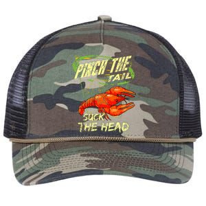 Crawfish Pinch The Tail Suck The Head Retro Rope Trucker Hat Cap