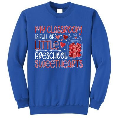 Cute Preschool Teacher Valentines Day Preschool Teaching Gift Sweatshirt