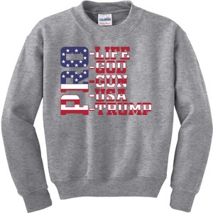 Cool Pro Trump God Guns Usa Life Kids Sweatshirt