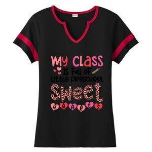 Cute Preschool Teacher Valentines Day Preschool Teaching Meaningful Gift Ladies Halftime Notch Neck Tee