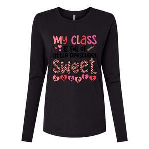 Cute Preschool Teacher Valentines Day Preschool Teaching Meaningful Gift Womens Cotton Relaxed Long Sleeve T-Shirt