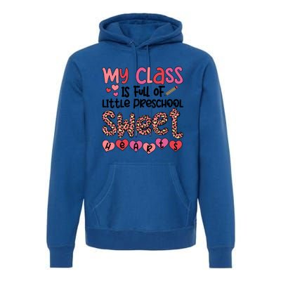 Cute Preschool Teacher Valentines Day Preschool Teaching Meaningful Gift Premium Hoodie