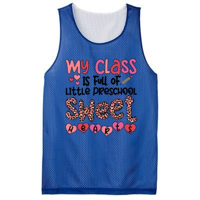 Cute Preschool Teacher Valentines Day Preschool Teaching Meaningful Gift Mesh Reversible Basketball Jersey Tank