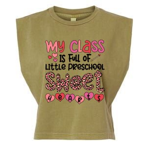 Cute Preschool Teacher Valentines Day Preschool Teaching Meaningful Gift Garment-Dyed Women's Muscle Tee