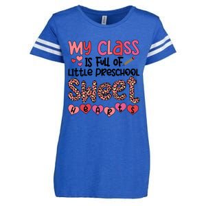 Cute Preschool Teacher Valentines Day Preschool Teaching Meaningful Gift Enza Ladies Jersey Football T-Shirt