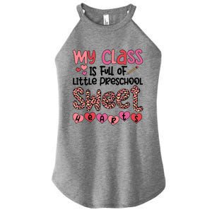 Cute Preschool Teacher Valentines Day Preschool Teaching Meaningful Gift Women's Perfect Tri Rocker Tank