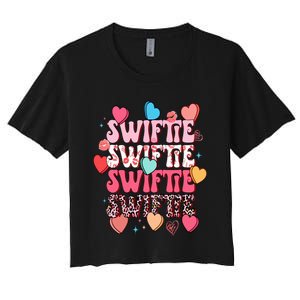 Cute Personalized Taylor Name Birthday Hoodie Women's Crop Top Tee