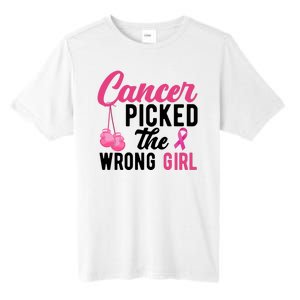 Cancer Picked The Wrong Girl Pink Ribbon Tall Fusion ChromaSoft Performance T-Shirt