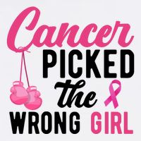 Cancer Picked The Wrong Girl Pink Ribbon 11oz C Handle Ceramic Mug