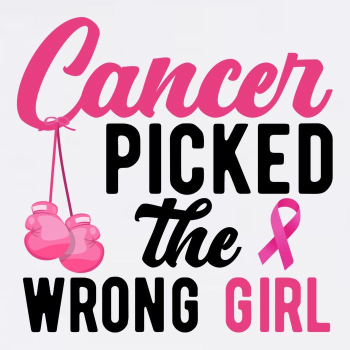 Cancer Picked The Wrong Girl Pink Ribbon 11oz C Handle Ceramic Mug