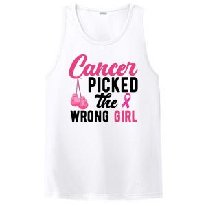 Cancer Picked The Wrong Girl Pink Ribbon PosiCharge Competitor Tank