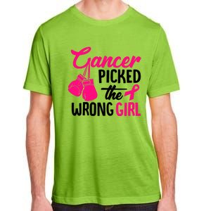 Cancer Picked The Wrong Breast Cancer Awareness Gift Adult ChromaSoft Performance T-Shirt