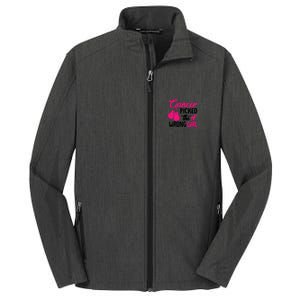 Cancer Picked The Wrong Breast Cancer Awareness Gift Core Soft Shell Jacket