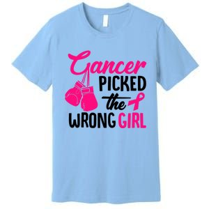 Cancer Picked The Wrong Breast Cancer Awareness Gift Premium T-Shirt