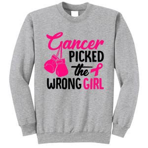 Cancer Picked The Wrong Breast Cancer Awareness Gift Sweatshirt