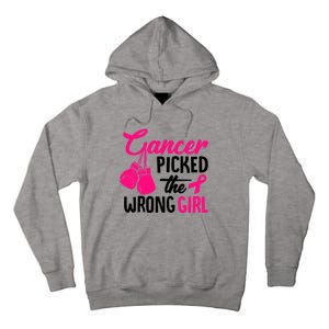 Cancer Picked The Wrong Breast Cancer Awareness Gift Tall Hoodie