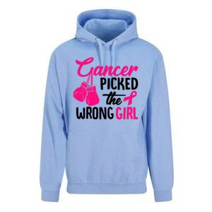 Cancer Picked The Wrong Breast Cancer Awareness Gift Unisex Surf Hoodie