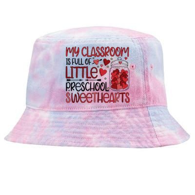 Cute Preschool Teacher Valentines Day Preschool Teaching Gift Tie-Dyed Bucket Hat