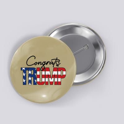 Congratulations President Trump 2024 Button