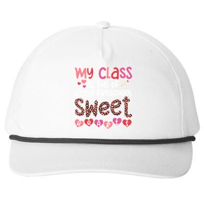 Cute Preschool Teacher Valentines Day Preschool Teaching Gift Snapback Five-Panel Rope Hat