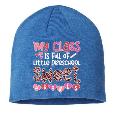 Cute Preschool Teacher Valentines Day Preschool Teaching Gift Sustainable Beanie