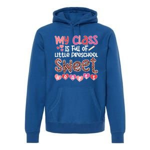 Cute Preschool Teacher Valentines Day Preschool Teaching Gift Premium Hoodie