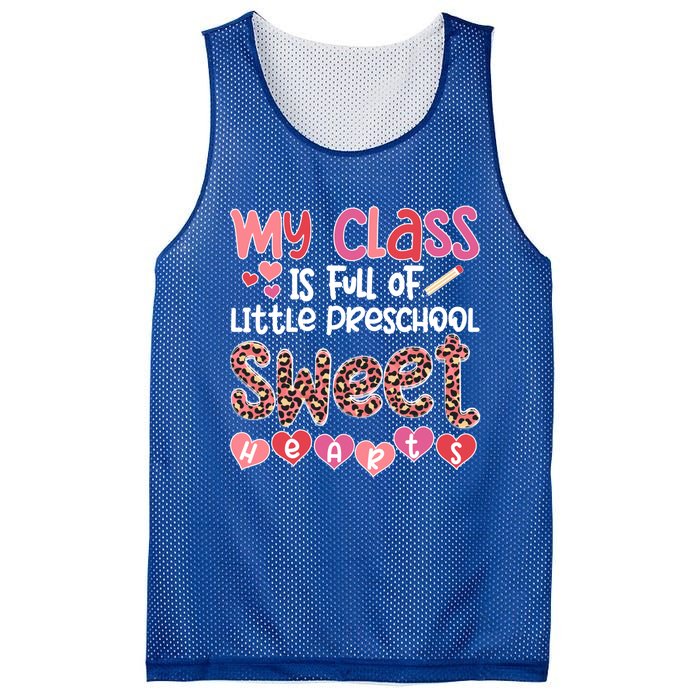 Cute Preschool Teacher Valentines Day Preschool Teaching Gift Mesh Reversible Basketball Jersey Tank