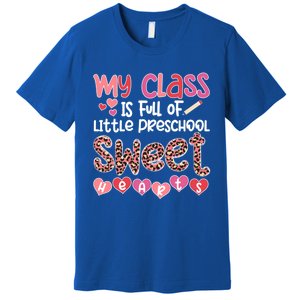 Cute Preschool Teacher Valentines Day Preschool Teaching Gift Premium T-Shirt