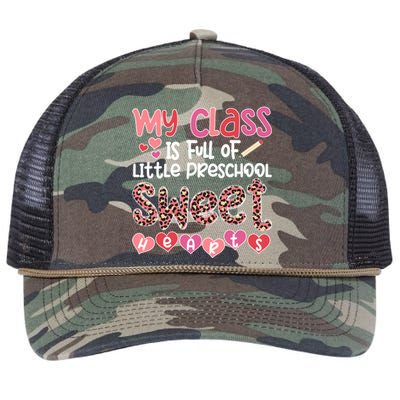 Cute Preschool Teacher Valentines Day Preschool Teaching Gift Retro Rope Trucker Hat Cap