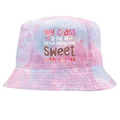 Cute Preschool Teacher Valentines Day Preschool Teaching Gift Tie-Dyed Bucket Hat