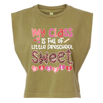 Cute Preschool Teacher Valentines Day Preschool Teaching Gift Garment-Dyed Women's Muscle Tee