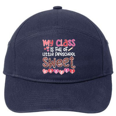 Cute Preschool Teacher Valentines Day Preschool Teaching Gift 7-Panel Snapback Hat