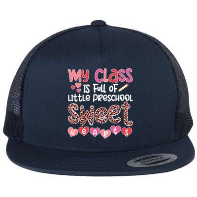 Cute Preschool Teacher Valentines Day Preschool Teaching Gift Flat Bill Trucker Hat