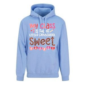 Cute Preschool Teacher Valentines Day Preschool Teaching Gift Unisex Surf Hoodie