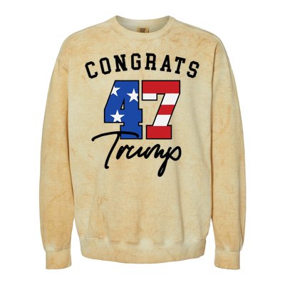 Congratulations President Trump 47 Colorblast Crewneck Sweatshirt