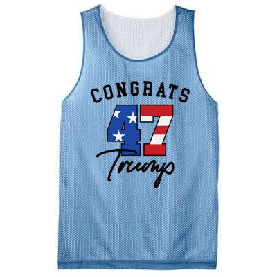 Congratulations President Trump 47 Mesh Reversible Basketball Jersey Tank