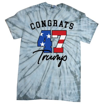 Congratulations President Trump 47 Tie-Dye T-Shirt