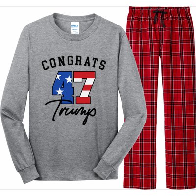 Congratulations President Trump 47 Long Sleeve Pajama Set